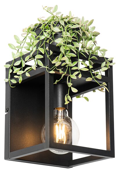 Inteligentna lampa ścienna czarna z półką, w tym Wi-Fi G95 - Cage Rack