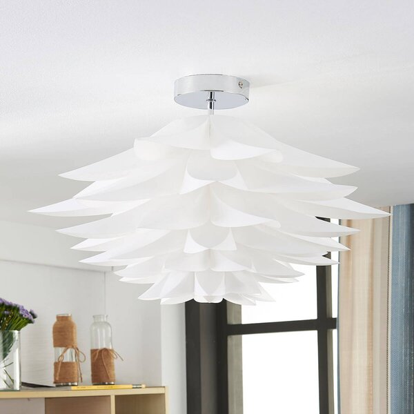 Lampa sufitowa Rimon Lindby, możliwość ściemniania, biały / opal, salon / jadalnia, tworzywo sztuczne, nowoczesny