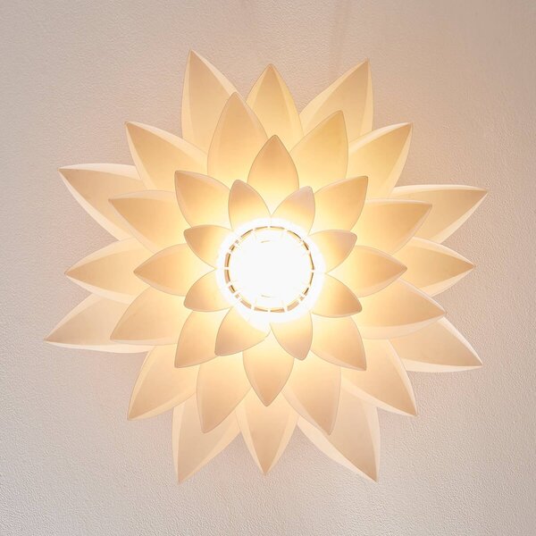 Lampa sufitowa Rimon Lindby, możliwość ściemniania, biały / opal, salon / jadalnia, tworzywo sztuczne, nowoczesny
