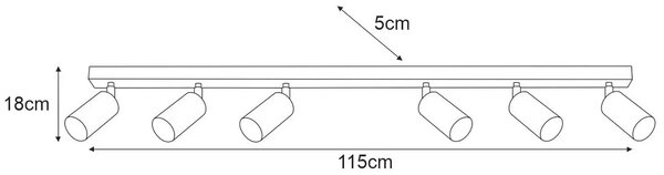 Beżowa lampa sufitowa 6-cio punktowa B2-D03