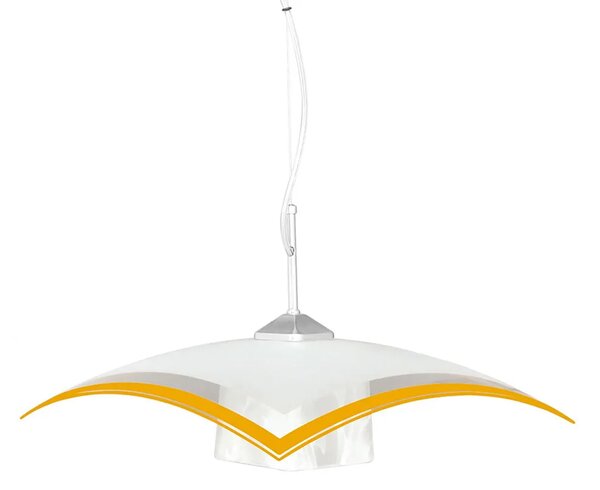 Biało-pomarańczowa lampa wisząca do jadalni - S564-Grotto