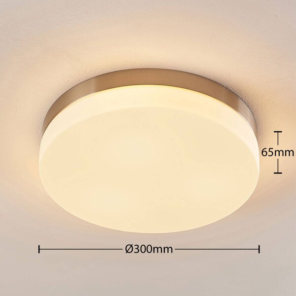Lampa sufitowa Amilia Lindby, możliwość ściemniania, łazienka, szkło, nowoczesny
