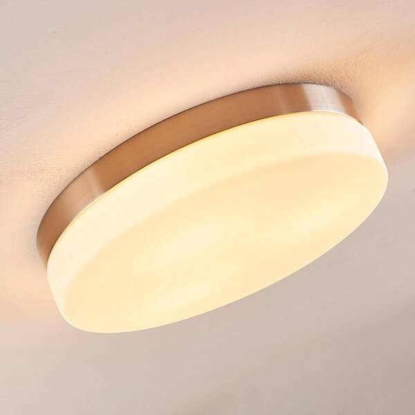 Lampa sufitowa Amilia Lindby, możliwość ściemniania, łazienka, szkło, nowoczesny