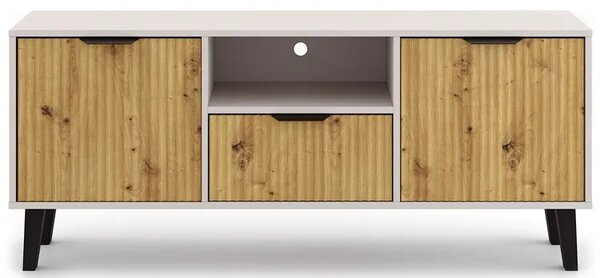 Szafka pod tv na nóżkach kaszmir + dąb artisan W3-D98