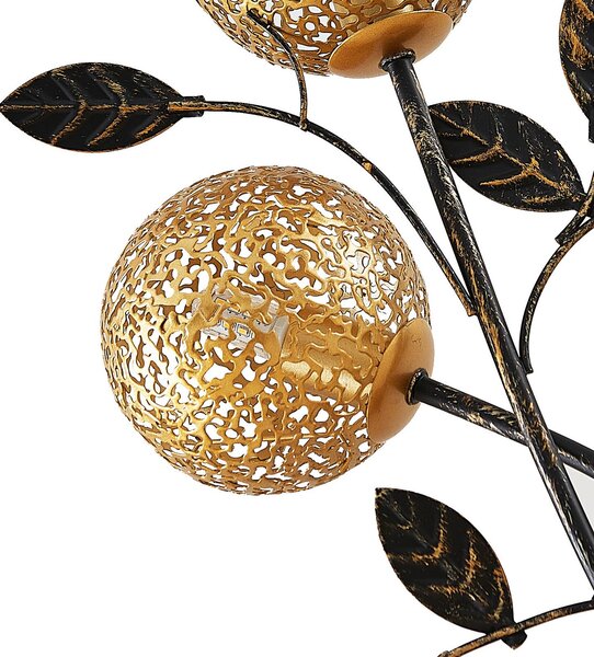 Lampa stołowa Evory Lucande, czarny, salon / jadalnia, metal, florentyński