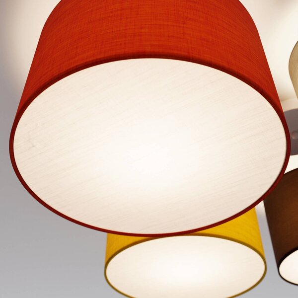 Lampa sufitowa Laurenz Lindby, możliwość ściemniania, multikolor, salon / jadalnia, tkanina / materiał / jedwab, nowoczesny