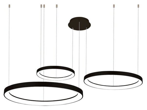 Nowoczesna lampa wisząca LED Azzardo AGNES 120W, ściemnianie DIMM, CCT Switch, czarna BK AZ5024