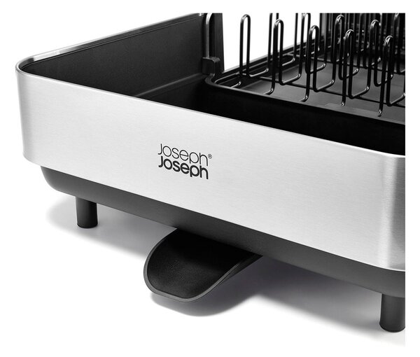 Czarny regulowany plastikowy ociekacz 35,5x38 cm Extend Steel Plus – Joseph Joseph
