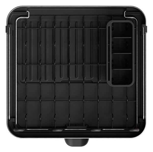 Czarny regulowany plastikowy ociekacz 35,5x38 cm Extend Steel Plus – Joseph Joseph