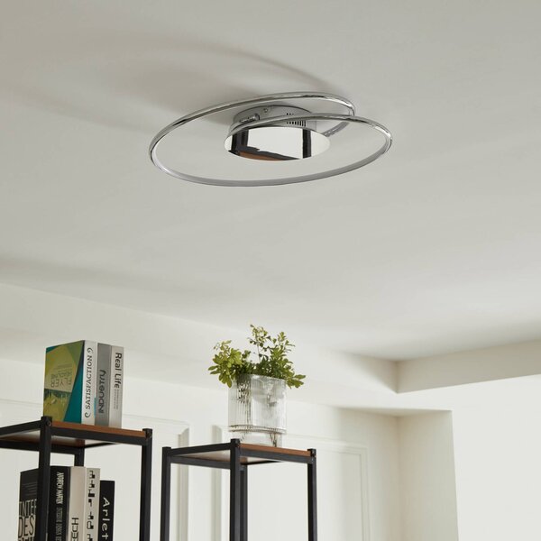 Lampa sufitowa LED Joline Lindby, chromowy / srebrny, salon / jadalnia, metal, nowoczesny