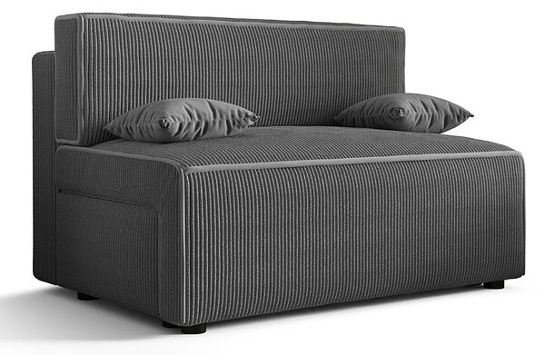 Ciemnoszara sztruksowa sofa rozkładana T7-A38