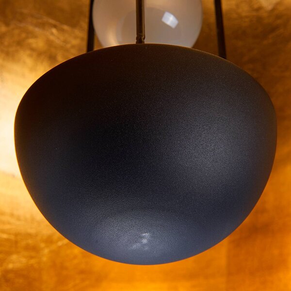 Lampa sufitowa Lya Lindby, możliwość ściemniania, czarny, salon / jadalnia, metal, nowoczesny