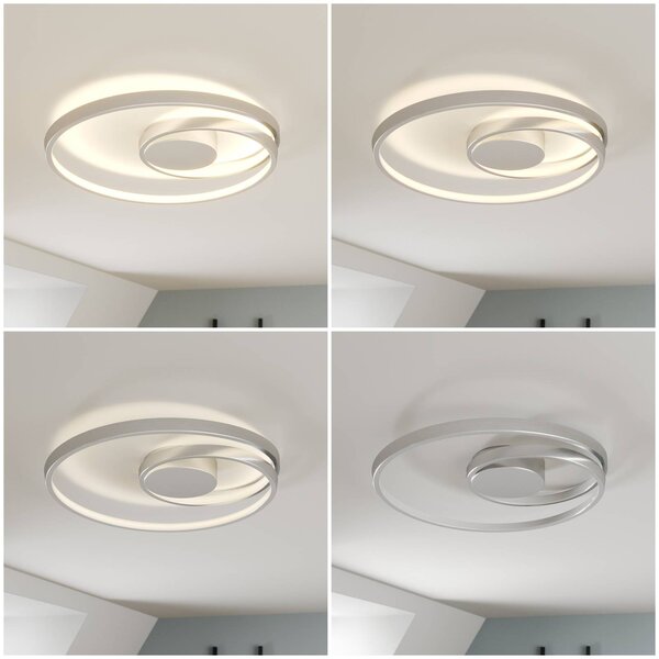 Lampa sufitowa LED Maire Lucande, możliwość ściemniania, chromowy / srebrny, salon / jadalnia, aluminium, nowoczesny