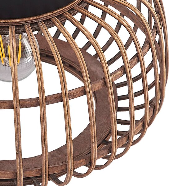 Lampa sufitowa Bominio Lindby, możliwość ściemniania, jasne drewno, salon / jadalnia, drewno, skandynawski