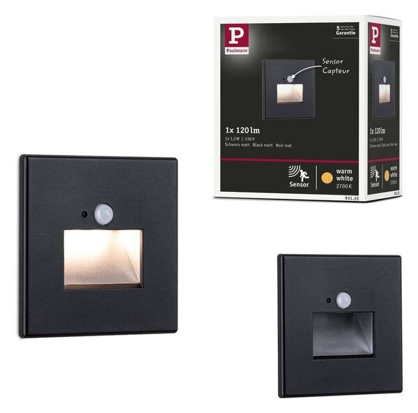 Paulmann - Edge Quadro LED Wbudowana Lampa Ścienna Square Czarny