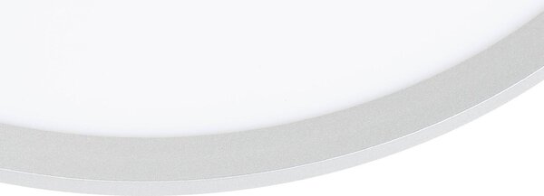 Lampa sufitowa LED Narima Lindby, aluminiowy / szary / cynkowy, kuchnia, tworzywo sztuczne, nowoczesny