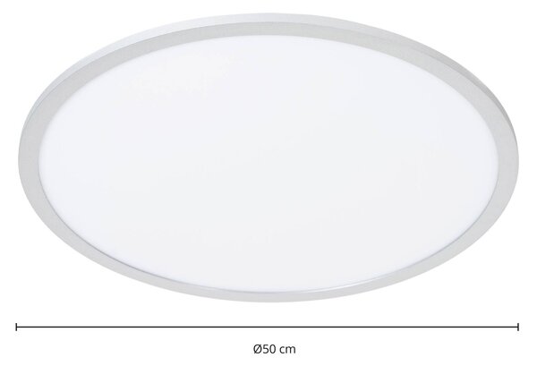 Lampa sufitowa LED Narima Lindby, aluminiowy / szary / cynkowy, kuchnia, tworzywo sztuczne, nowoczesny