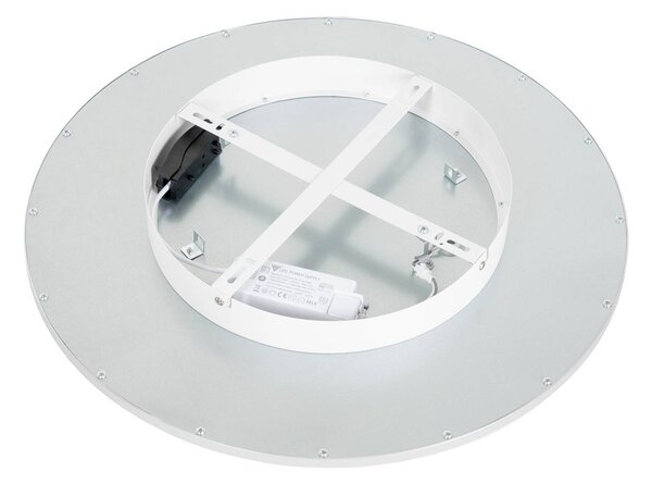 Lampa sufitowa LED Narima Lindby, aluminiowy / szary / cynkowy, kuchnia, tworzywo sztuczne, nowoczesny