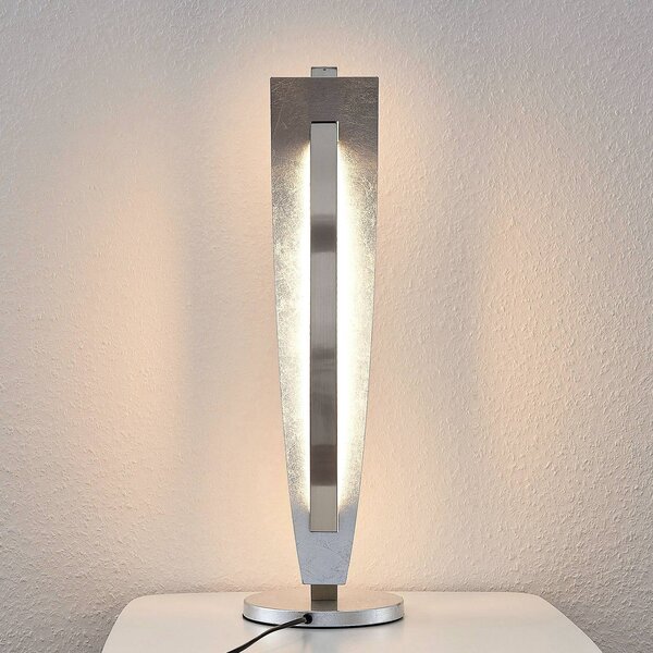 Lampa stołowa LED Marija Lucande, możliwość ściemniania, chromowy / srebrny, salon / jadalnia, metal, nowoczesny