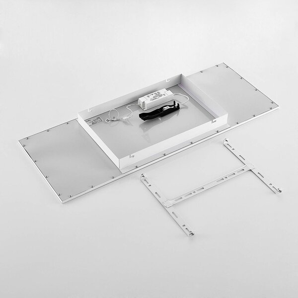 Lampa sufitowa LED Quais Lindby, biały / opal, kuchnia, aluminium, nowoczesny