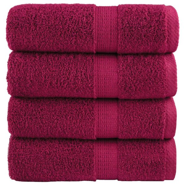 Ręczniki toaletowe premium, solund 4 szt. bordeaux 30x30cm 600 g/m²