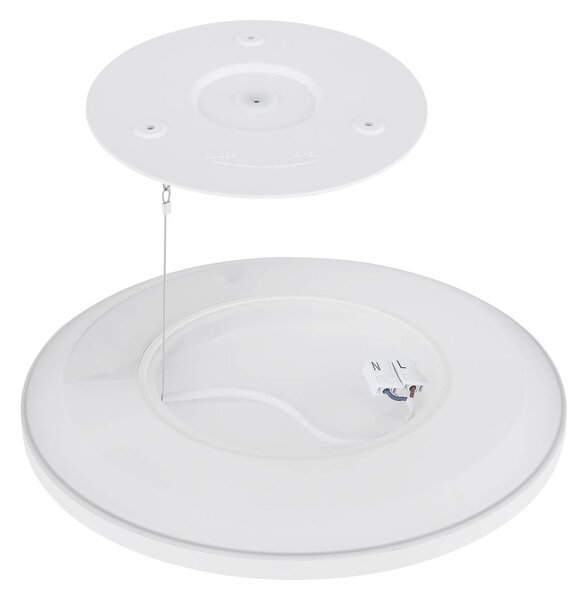 Globo Lampa sufitowa LED Sapana, możliwość ściemniania, biały / opal, salon / jadalnia, tworzywo sztuczne, nowoczesny