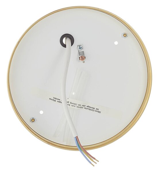 Berliner Messinglampen Lampa sufitowa HARRY, możliwość ściemniania, mosiężny / złoty, salon / jadalnia, szkło, antyczny