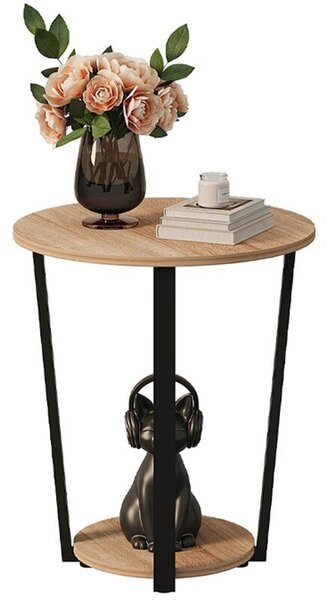 Stolik kawowy ława jasny brąz nowoczesny loft industrialny do salonu 50 cm
