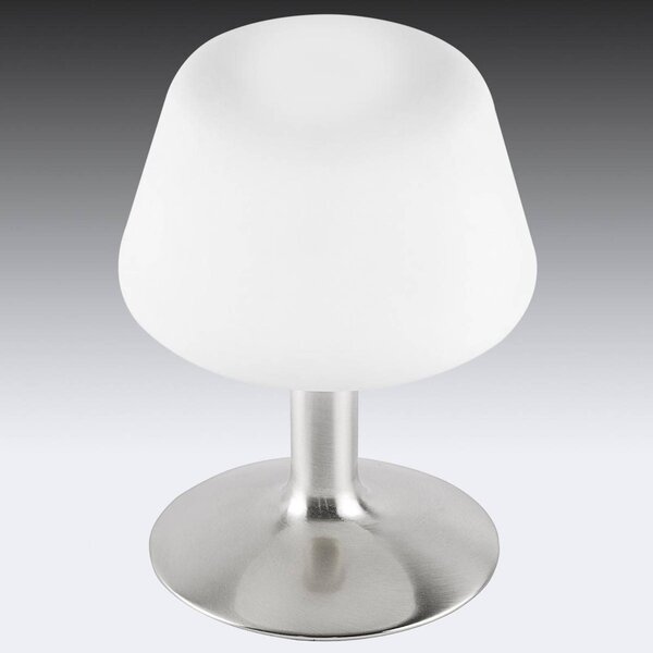 Paul Neuhaus Lampa stołowa Till, możliwość ściemniania, aluminiowy / szary / cynkowy, salon / jadalnia, metal, nowoczesny