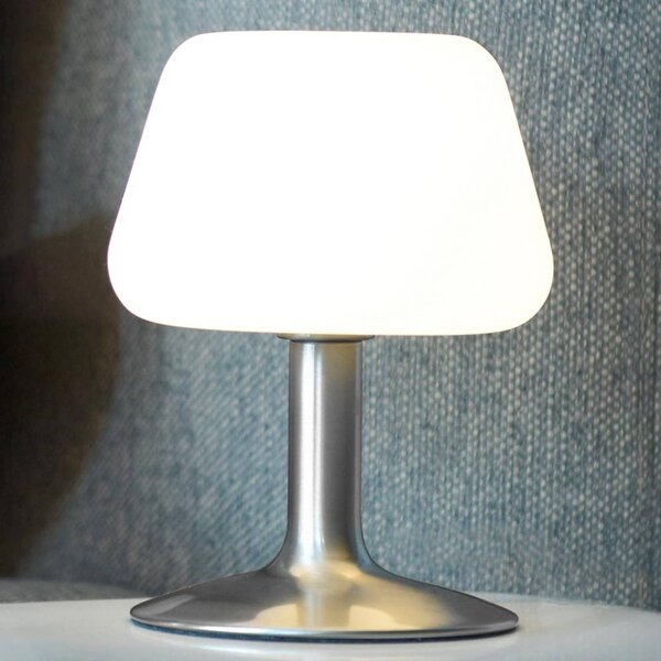 Paul Neuhaus Lampa stołowa Till, możliwość ściemniania, aluminiowy / szary / cynkowy, salon / jadalnia, metal, nowoczesny