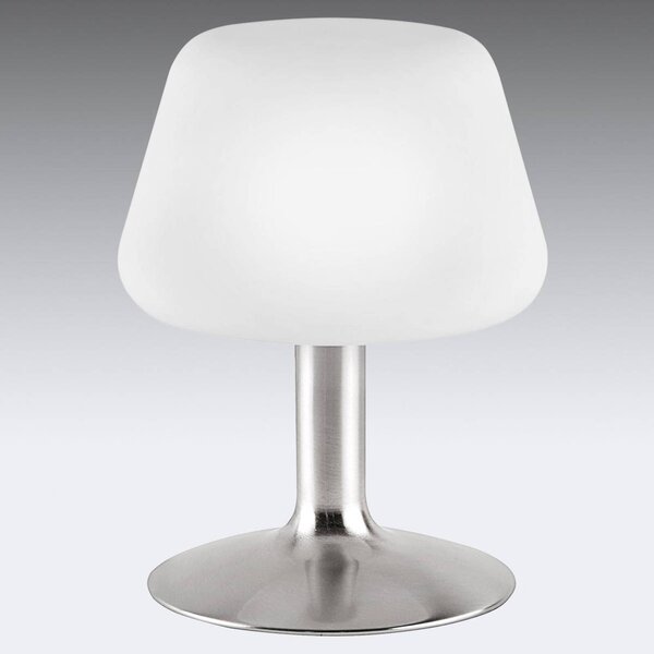 Paul Neuhaus Lampa stołowa Till, możliwość ściemniania, aluminiowy / szary / cynkowy, salon / jadalnia, metal, nowoczesny