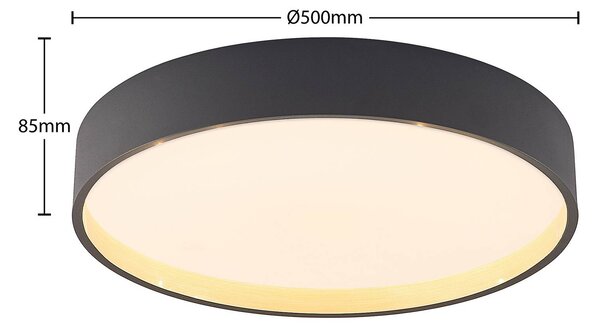 Lampa sufitowa LED Todor Lindby, możliwość ściemniania, czarny, salon / jadalnia, tworzywo sztuczne, nowoczesny