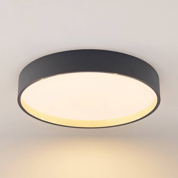 Lampa sufitowa LED Todor Lindby, możliwość ściemniania, czarny, salon / jadalnia, tworzywo sztuczne, nowoczesny