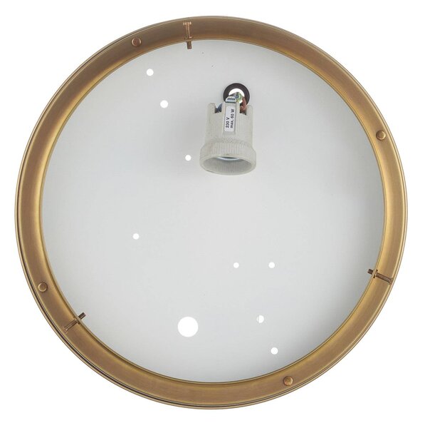 Berliner Messinglampen Lampa sufitowa Harry, możliwość ściemniania, mosiężny / złoty, salon / jadalnia, metal, antyczny