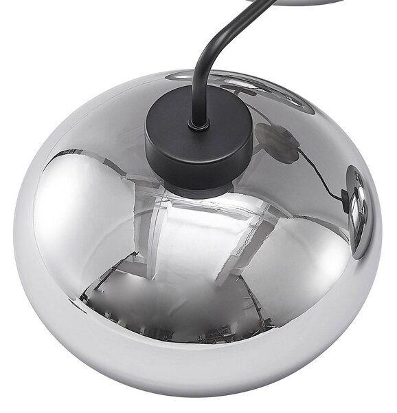 Lampa sufitowa Navidia Lindby, możliwość ściemniania, czarny, salon / jadalnia, metal, nowoczesny