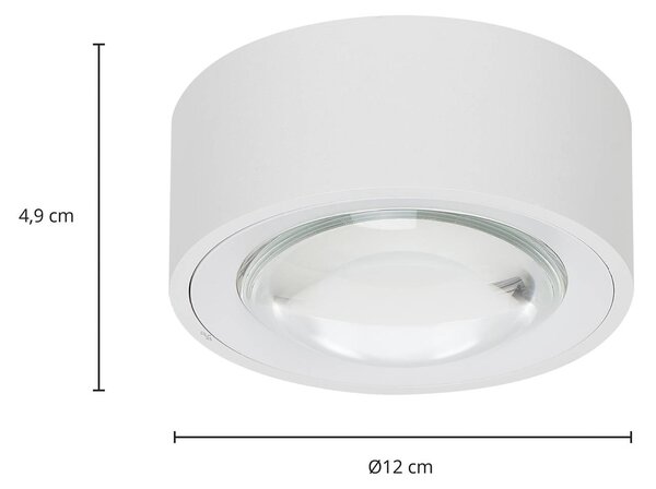 Lampa sufitowa LED Rotari Arcchio, możliwość ściemniania, biały / opal, salon / jadalnia, aluminium, nowoczesny