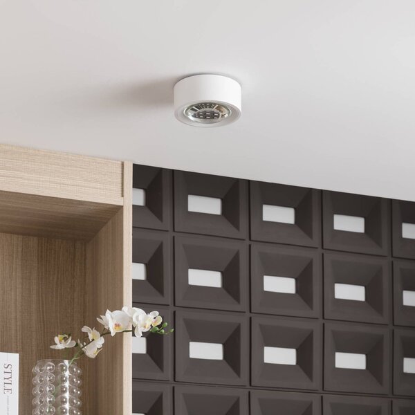 Lampa sufitowa LED Rotari Arcchio, możliwość ściemniania, biały / opal, salon / jadalnia, aluminium, nowoczesny