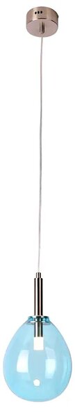 Szklana niebieska lampa wisząca - L9-F06