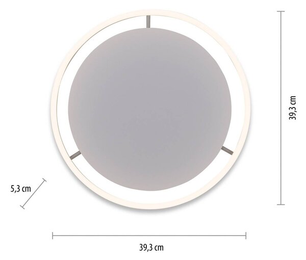 JUST LIGHT. GmbH Lampa sufitowa LED Ritus, możliwość ściemniania, aluminiowy / szary / cynkowy, salon / jadalnia, aluminium, nowoczesny