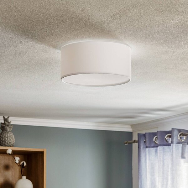 Lampa sufitowa Rondo TK Lighting, możliwość ściemniania, biały / opal, sypialnia, tkanina / materiał / jedwab, nowoczesny