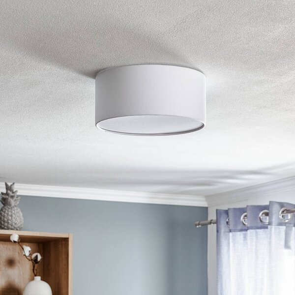 Lampa sufitowa Rondo TK Lighting, możliwość ściemniania, biały / opal, sypialnia, tkanina / materiał / jedwab, nowoczesny