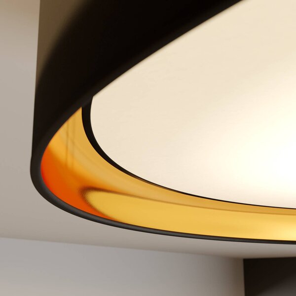 Lampa sufitowa Hilton TK Lighting, możliwość ściemniania, czarny, salon / jadalnia, metal, nowoczesny