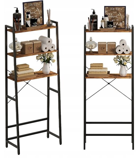 Szafka łazienkowa nad toaletę pralkę regał półka rustykalny brąz loft retro