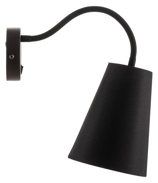 Kinkiet Wire TK Lighting, czarny, salon / jadalnia, tkanina / materiał / jedwab, nowoczesny