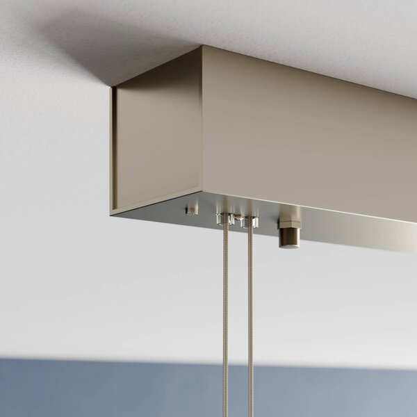 Lampa wisząca Lian Quitani, możliwość ściemniania, brązowy / rdzawy, salon / jadalnia, aluminium, design