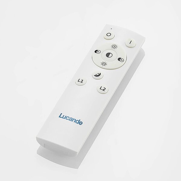 Lampa sufitowa Chariska Lucande, możliwość ściemniania, ciemne drewno, salon / jadalnia, drewno, nowoczesny