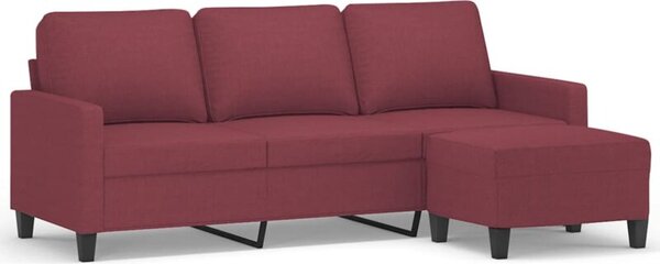 Sofa 3-osobowa z podnÃ³Å¼kiem winna czerwieÅ 180 cm, tkaninÄ