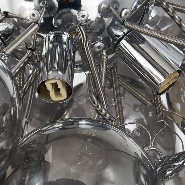 Lampa sufitowa Diborah Lucande, możliwość ściemniania, aluminiowy / szary / cynkowy, salon / jadalnia, szkło, design
