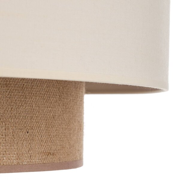Lampa sufitowa Boho Duolla, możliwość ściemniania, kremowy / amber, sypialnia, tkanina / materiał / jedwab