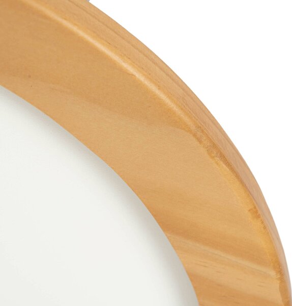 Lampa sufitowa LED Joren Lucande, możliwość ściemniania, jasne drewno, salon / jadalnia, drewno, dworkowy / rustykalny